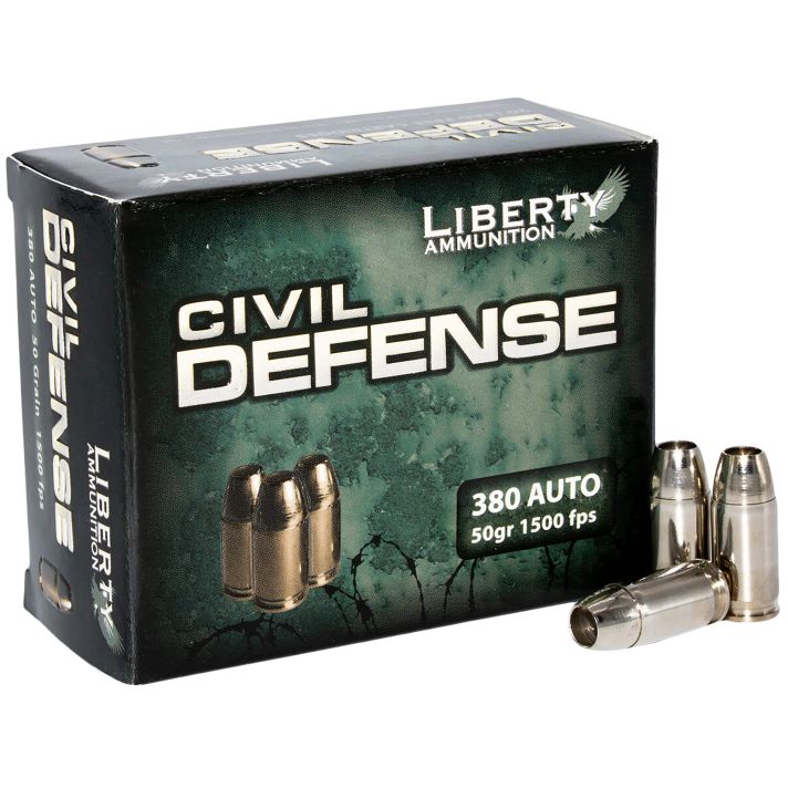 Liberty AmmunitionCivil Defense380ACP 50gr 20 Per Box/10 Case