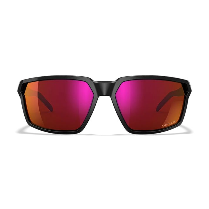 Wiley X AC6SRA06 SierraM/L Red Mirror Lens Polycarbonate Gloss Black Frame