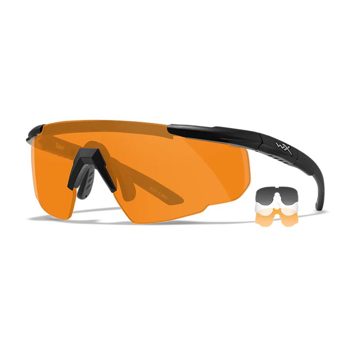 Wiley X 308 Saber AdvancedSmoke Gray/Clear/Light Rust Lens Polycarbonate Matte Black Frame