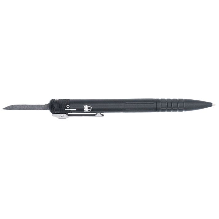 CobraTec Knives CNCOTFPBLKGEN2 Tactical Pen Gen II Black Aluminum D2 Steel Blade, Includes Pocket Clip