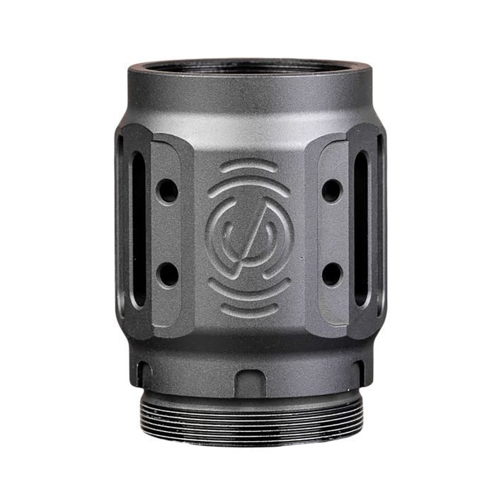 SilencerCo AC5451 Charlie MAAD Brake 2.0 Black Anodized Aluminum 2.23" OAL 1.68" Diameter