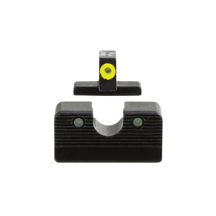 Trijicon 600999 HD XR Night Sight Set Green Tritium/Yellow Outline Front, Green Tritium Rear, Black Frame, Fits FN 509