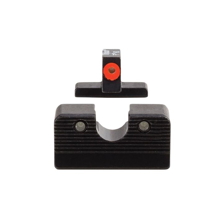 Trijicon 601000 HD XR Night Sight Set Green Tritium/Orange Outline Front, Green Tritium Rear, Black Frame, Fits FN 509