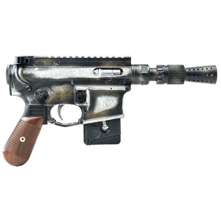 Battle Arms Development BAD-SOLO-BLASTER Solo Blaster22 LR 10+1 5.38" Silver Optic Ready Slide, 3-Tone Battle Worn Frame, Wood Grip, Custom Muzzle Device