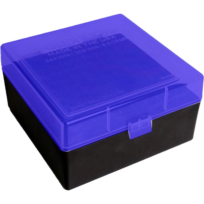 Berry's 87439 Ammo BoxBlue/Black Polypropylene 100rd