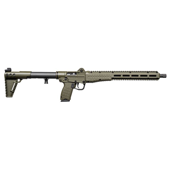 Kel-Tec SUB2K10GLKGRN SUB2000 Gen3 10mm Auto 15+1 16.15" Black Threaded Barrel, OD Green Picatinny Rail Receiver, M-LOK Handguard, Rotating Forend, 3 Position Adj OD Green Polymer Stock, Glock 20 Grip