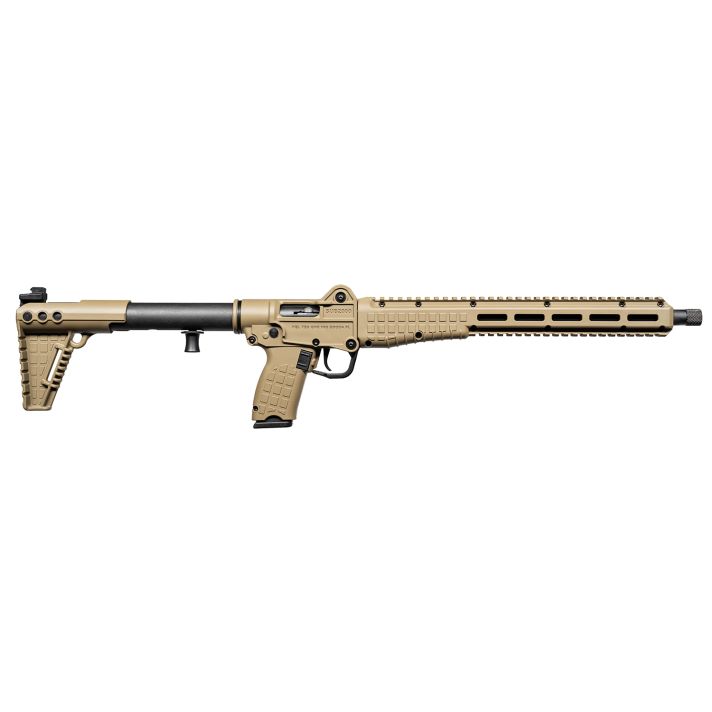 Kel-Tec SUB2K10GLKTAN SUB2000 Gen3 10mm Auto 15+1 16.15" Black Threaded Barrel, Tan Picatinny Rail Receiver, M-LOK Handguard, Rotating Forend, 3 Position Adj Tan Polymer Stock, Glock 20 Grip