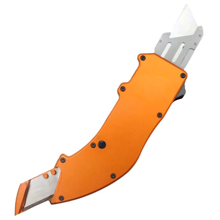 Templar KnifeSquire Utility OTF Razor Plain Orange Anodized 5.38" Aluminum Handle
