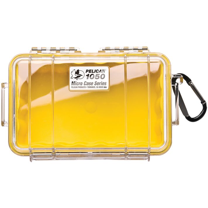 Pelican 1050027100 Micro CaseYellow/Clear Polycarbonate 7.99" Long