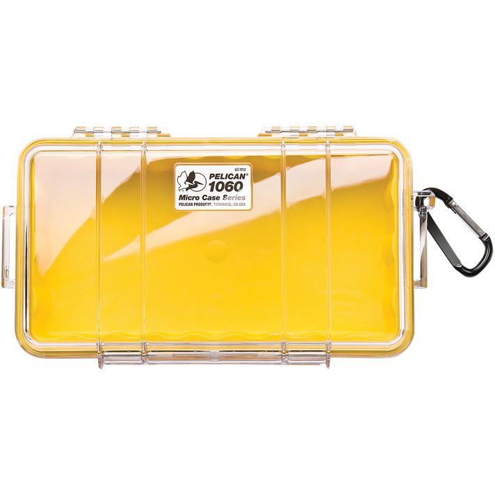 Pelican 1060027100 Micro CaseYellow/Clear Polycarbonate 9.88" Long