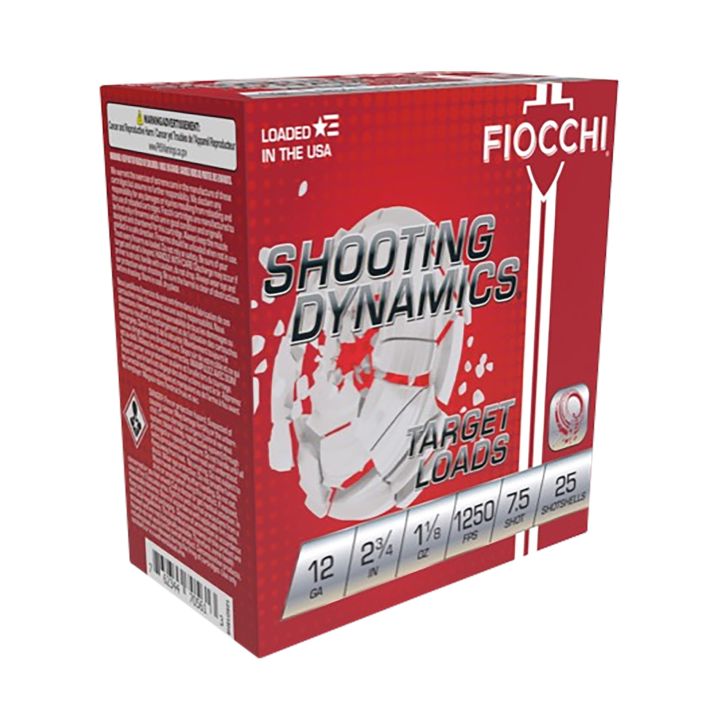 Fiocchi 12SD18X7 Shooting Dynamics12Gauge 2.75" 1 1/8oz 7.5Shot 25 Per Box/10 Case