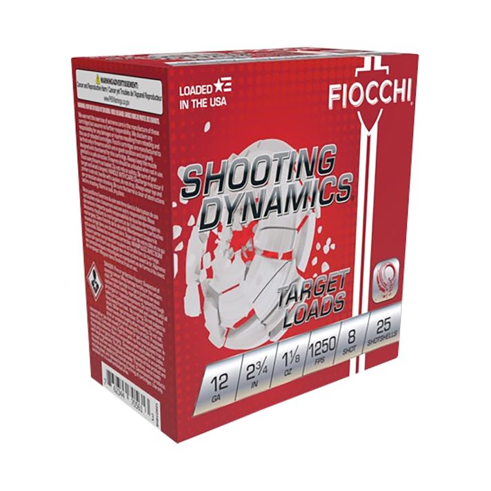 Fiocchi 12SD18X8 Shooting Dynamics12Gauge 2.75" 1 1/8oz 8Shot 25 Per Box/10 Case