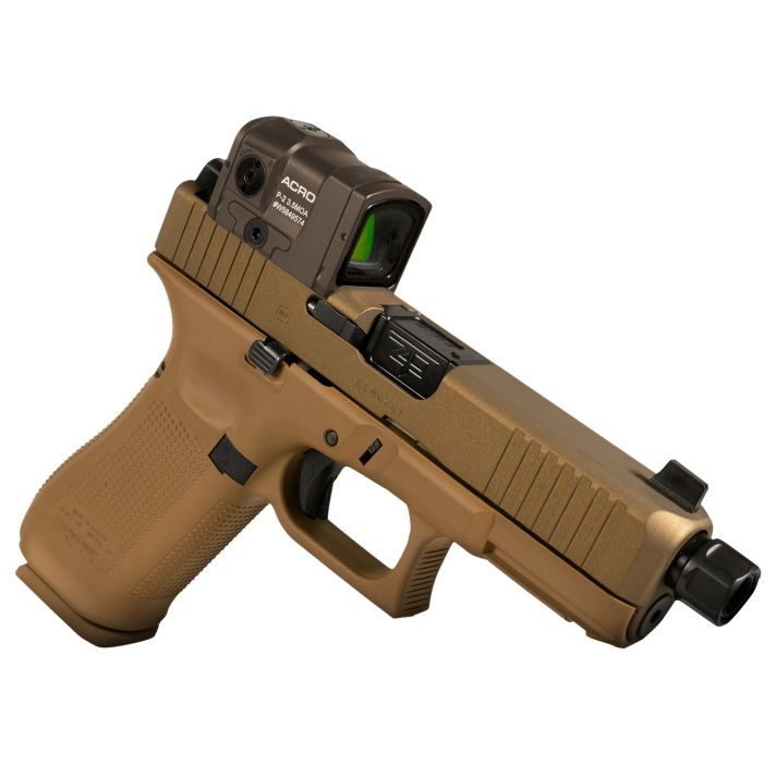 Glock PA455S204N45FDE G47 Gen5 MOS Compact Frame 45 ACP 17+1 4.49" Black GMB Barrel MOS Cut/Serrated Steel Slide Polymer Frame w/Picatinny Rail Ambidextrous