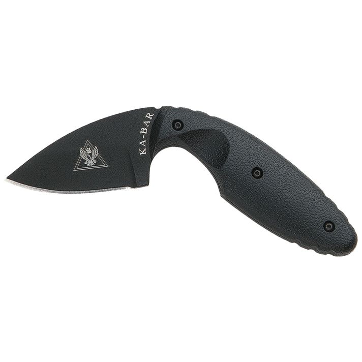 Ka-Bar 1480 TDI Law Enforcement 2.31" Fixed Drop Point Plain Black AUS-8A SS Blade, Black Zytel Handle, Includes Belt Clip/Sheath