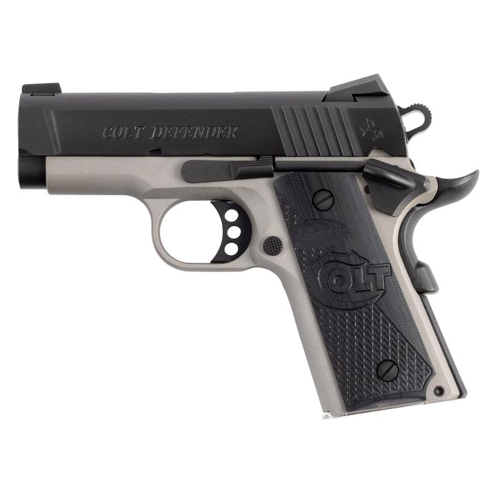 Colt Mfg O7000XETT Defender45 ACP 7+1 3" Carbon Steel Slide, Aluminum Frame w/Beavertail, G10 Grip