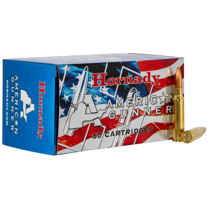 Hornady 80967 American Gunner308Win 155gr Hollow Point Boat Tail 50 Per Box/10 Case