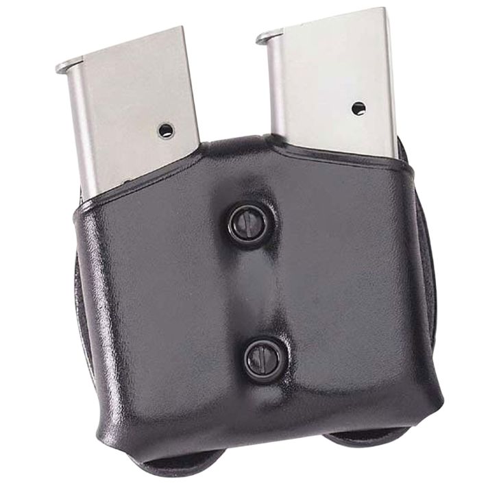 Galco CDM22B CDM Mag Carrier Double Black Leather Belt Loop Belts 1.50-1.75" Wide Compatible w/ Taurus PT140 Ambidextrous Hand