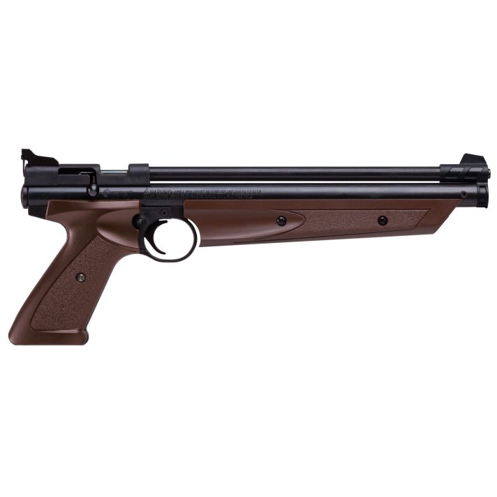 Crosman P1377BR American Classic Pump Pistol Pump 177 1rd Brown Polymer Grips