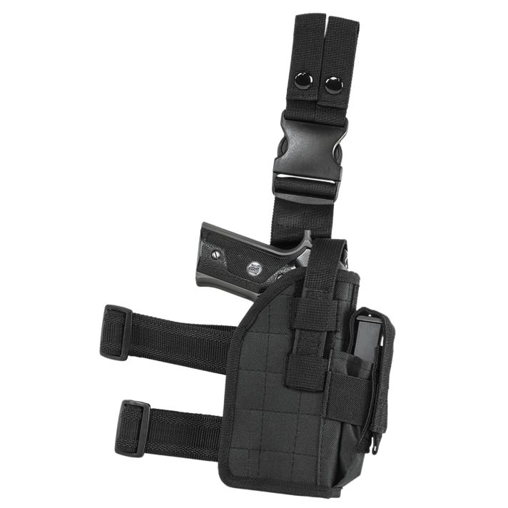 NcStar CVDLHOL2954B Drop LegLeg Black PVC Fabric Leg Fits Full Size Semi-Auto Fits Compact Semi-Auto Right Hand