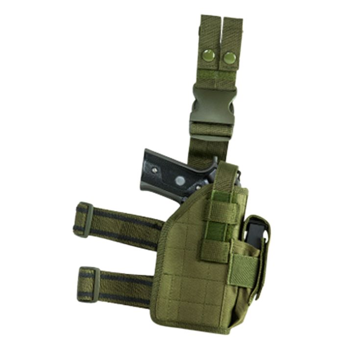 NcStar CVDLHOL2954G Drop LegLeg Green PVC Fabric Leg Fits Full Size Semi-Auto Fits Compact Semi-Auto Right Hand