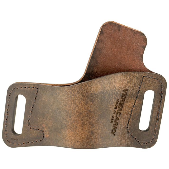 Versacarry WBOWB21 Protector S1 OWB Distressed Brown Leather Belt Slide Fits Beretta 92FS Right Hand