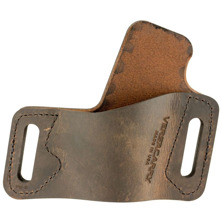 Versacarry WBOWB22 Protector S1 OWB Distressed Brown Leather Belt Slide Fits Browning Hi-Power Right Hand