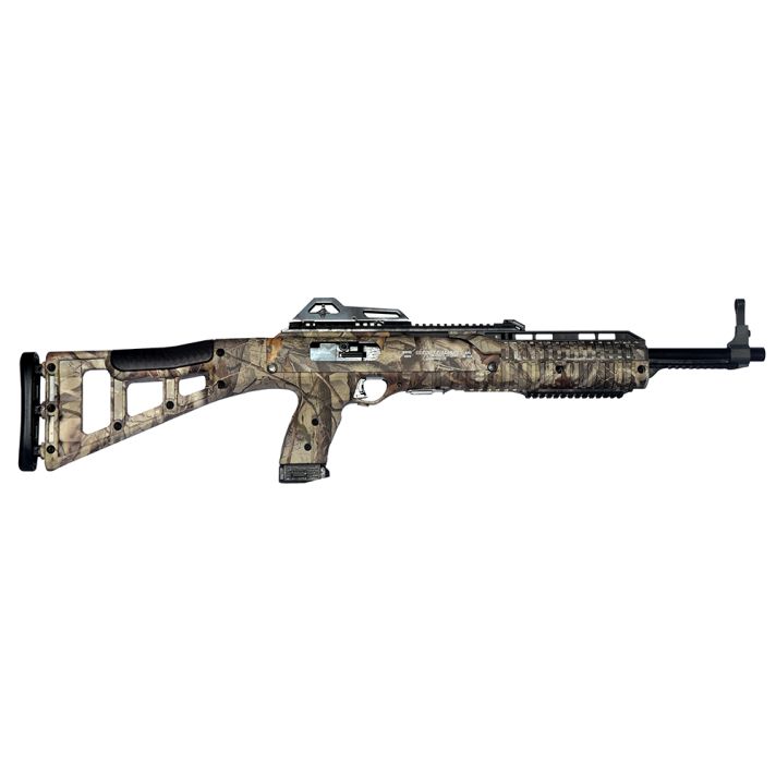 Hi-Point 4095TSWC 4095TS Carbine 40 S&W Caliber with 17.50" Barrel, 10+1 Capacity, Woodland Camo Metal Finish, Woodland Camo All Weather Skeletonized Stock & Polymer Grip Right Hand