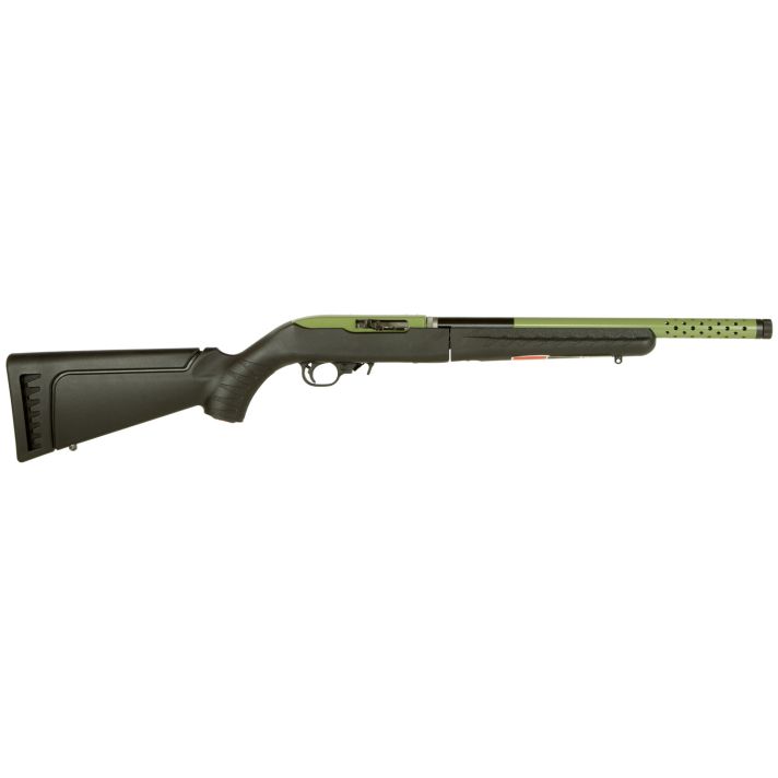 Ruger 21155 10/22 Takedown Lite Sports South Exclusive Full Size 22 LR 10+1 16.12" Green Threaded Barrel, Green Steel Receiver, Black Synthetic Ruger Modular System Stock, Right Hand