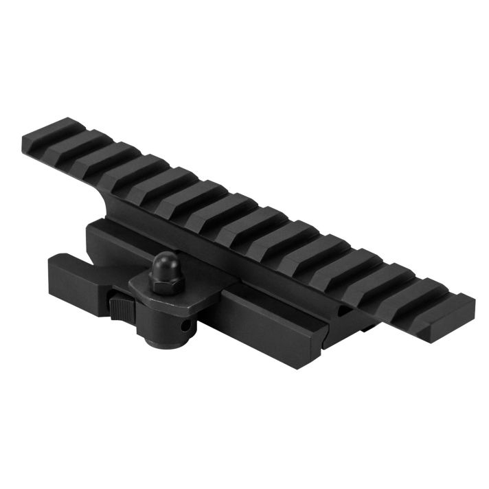 NcStar MARFQV2 QR Riser Gen2 Locking/Quick Detach Black Aluminum, Fits AR15/M4 Picatinny Rail Mount