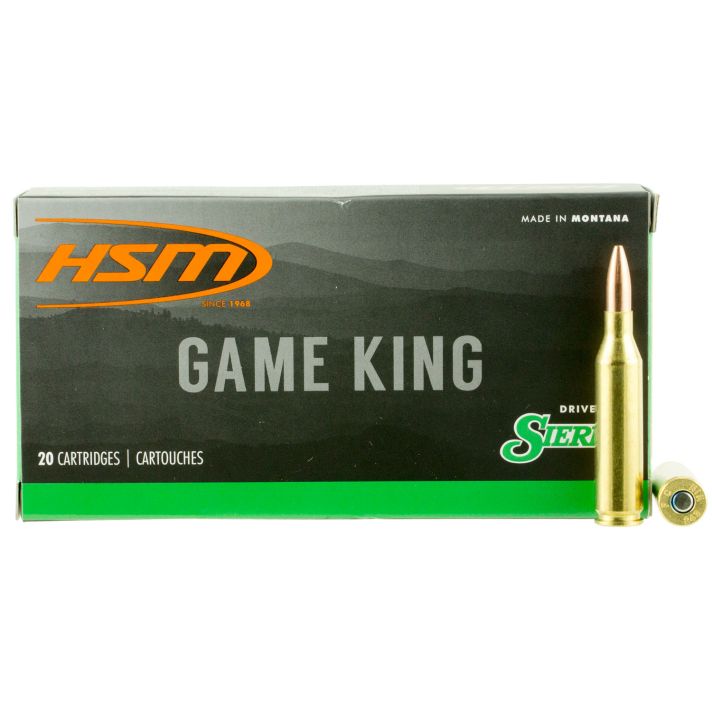 HSM 2439N Game King243 Win 85 gr Sierra GameKing Spitzer Boat Tail 20 Per Box/ 25 Case