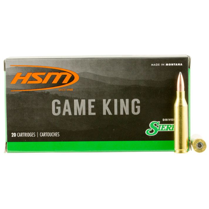 HSM 24317N Game King243 Win 100 gr Sierra GameKing Spitzer Boat Tail 20 Per Box/ 25 Case