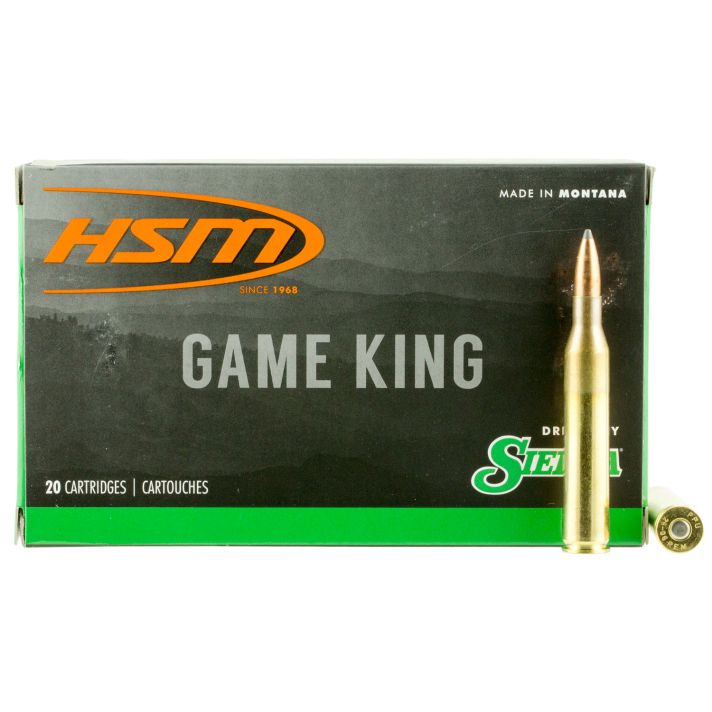 HSM 25061N Game King25-06 Rem 100 gr Sierra GameKing Spitzer Boat Tail 20 Per Box/ 20 Case