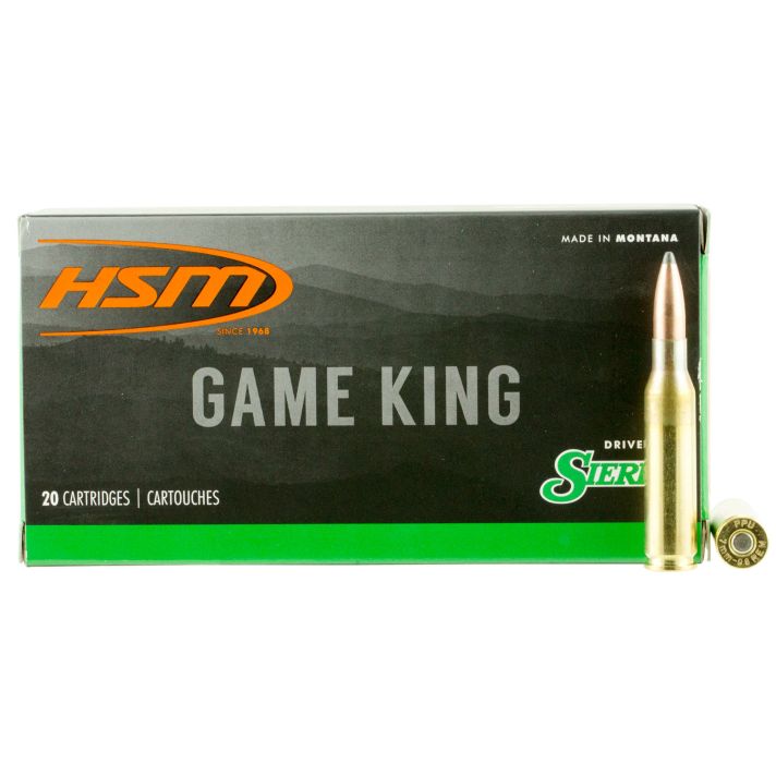 HSM 7MM087N Game King7mm-08 Rem 140 gr Sierra GameKing Spitzer Boat Tail 20 Per Box/ 25 Case
