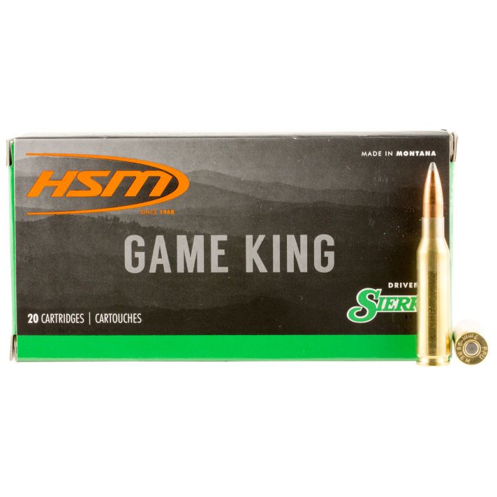 HSM 7MM089N Game King7mm-08 Rem 160 gr Sierra GameKing Spitzer Boat Tail 20 Per Box/ 25 Case