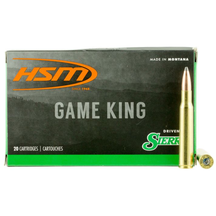 HSM 30843N Game King308 Win 180 gr Sierra GameKing Spitzer Boat Tail 20 Per Box/ 25 Case