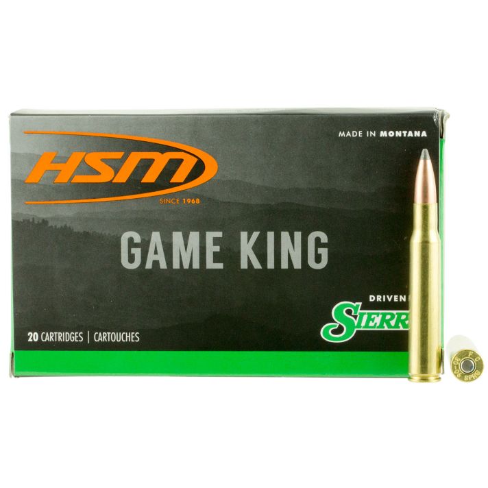 HSM 300640N Game King30-06 Springfield 165 gr Sierra GameKing Spitzer Boat Tail 20 Per Box/ 20 Case
