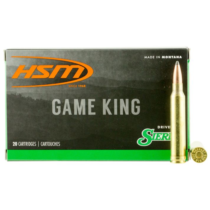 HSM 300WINMAG41N Game King300 Win Mag 180 gr Sierra GameKing Spitzer Boat Tail 20 Per Box/ 20 Case