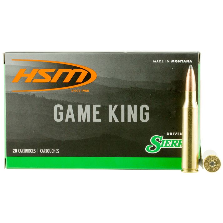 HSM 338LAPUA14N Game King338 Lapua Mag 215 gr Sierra GameKing Spitzer Boat Tail 20 Per Box/ 20 Case
