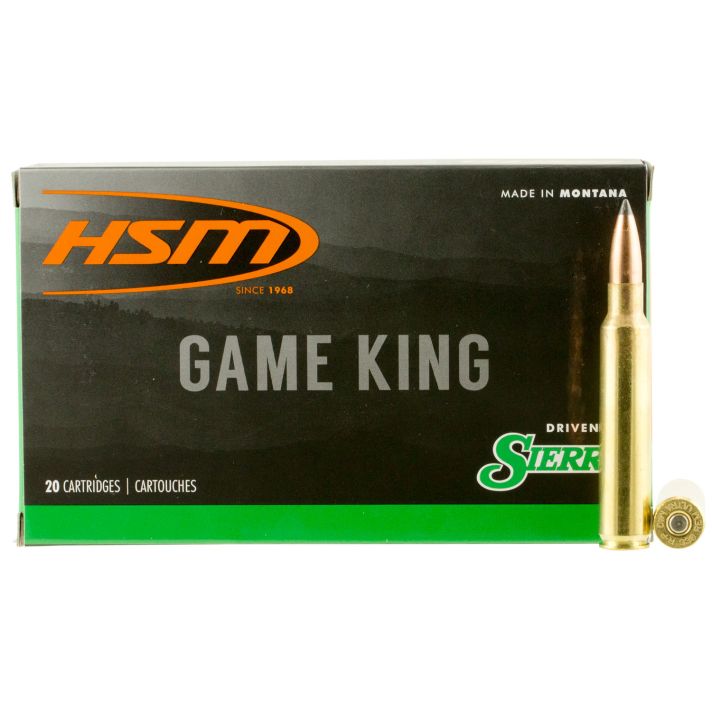HSM 338RUM10N Game King338 RUM 215 gr Sierra GameKing Spitzer Boat Tail 20 Per Box/ 20 Case