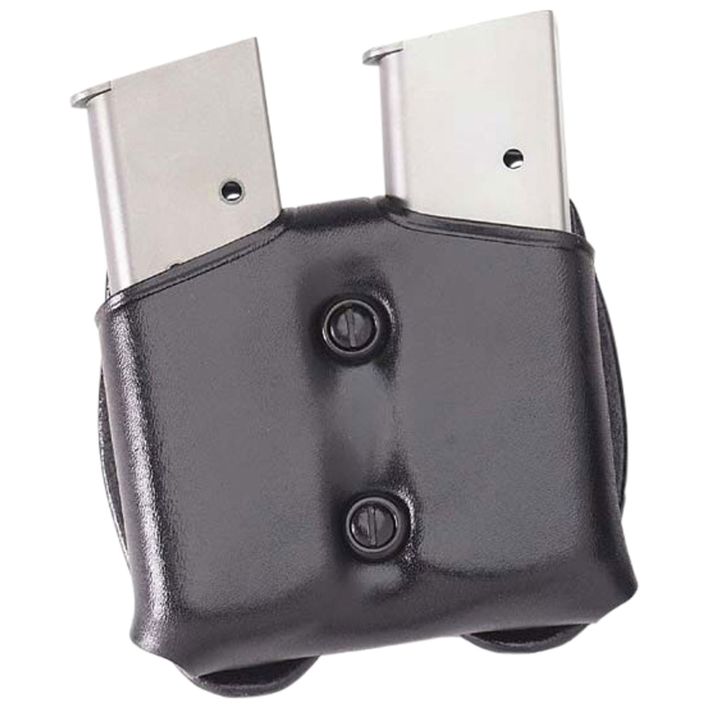 Galco CDM26B CDM Mag Carrier Double Black Leather Belt Loop Belts 1.50-1.75" Wide Compatible w/ Sig P220 Carry Ambidextrous Hand