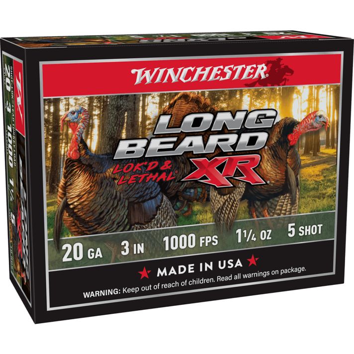 Winchester Ammo STLB2035 Long Beard XR Shot-Lok 20Gauge 3" 1 1/4oz 5Shot 10 Per Box/10 Case