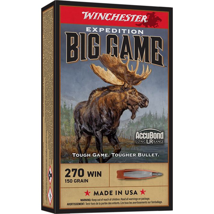 Winchester Ammo S270LR Expedition Big Game Long Range 270Win 150gr Nosler AccuBond Long Range 20 Per Box/10 Case