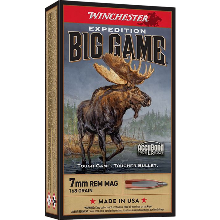 Winchester Ammo S7LR Expedition Big Game Long Range 7mmRemMag 168gr Nosler AccuBond Long Range 20 Per Box/10 Case