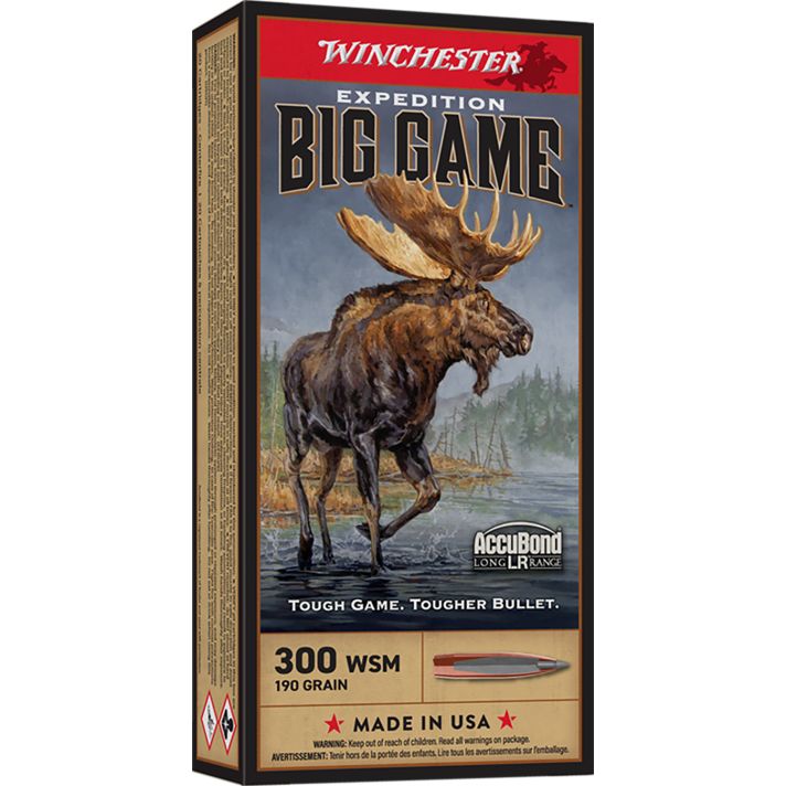 Winchester Ammo S300SLR Expedition Big Game Long Range 300WSM 190gr Nosler AccuBond Long Range 20 Per Box/10 Case