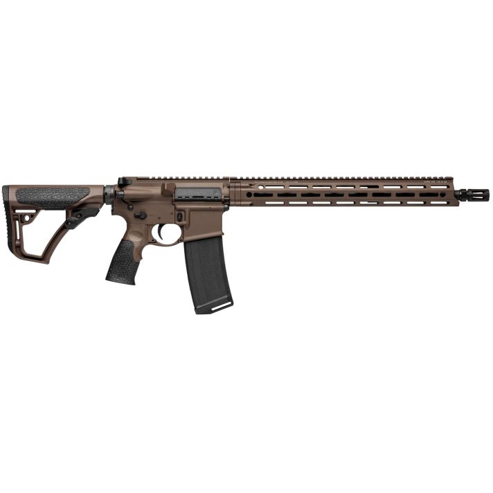 Daniel Defense 0212802338047 DDM4 V7 5.56x45mm NATO 30+1 16" Threaded Barrel w/Flash Suppressor, Mil-Spec Brown Cerakote, 6 Position Stock w/SoftTouch Overmolding