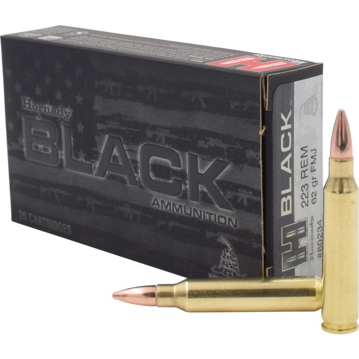 Hornady 80234 Black223Rem 62gr Full Metal Jacket 20 Per Box/10 Case