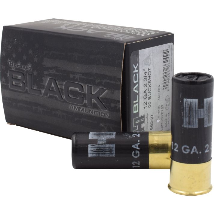 Hornady 86249 Black12 Gauge 2.75" 00 Buck Shot 10 Per Box/ 10 Case