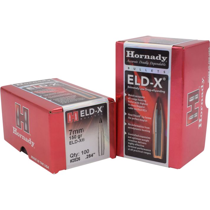 Hornady 2826 ELD-X7mm .284 150 gr Extremely Low Drag eXpanding 100 Per Box/ 15 Case