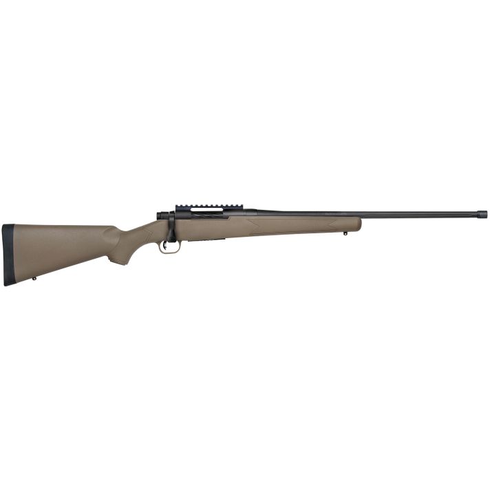 Mossberg 27874 Patriot Predator Full Size 308 Win 5+1, 22" Matte Blued Fluted/Steel Threaded Barrel, Matte Blued Steel Receiver, Flat Dark Earth Fixed Stock, Right Hand