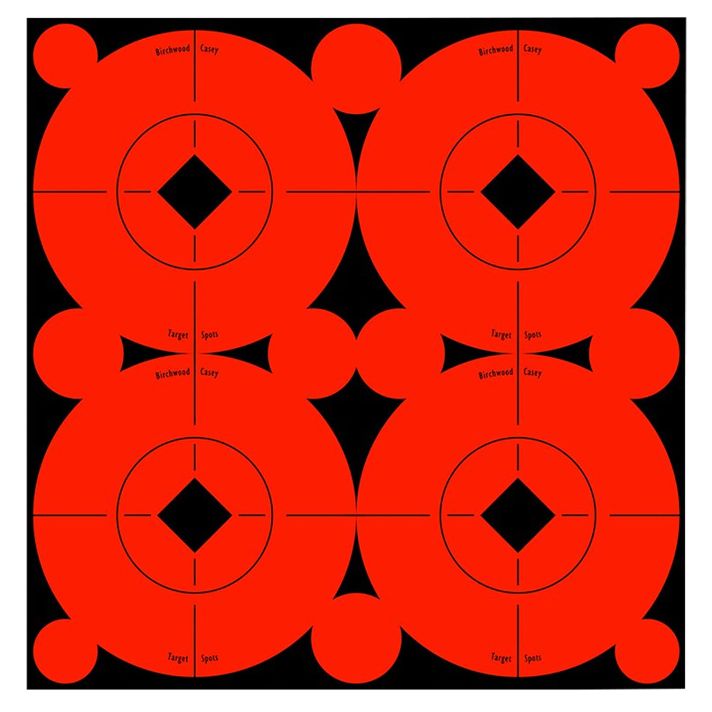 Birchwood Casey 33903 Target SpotsSelf-Adhesive Paper Black/Orange 3" Bullseye 40 Pack